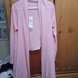 DKNY Soft Pink Knit Cardigan